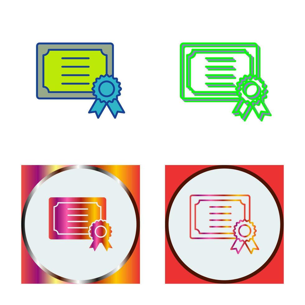 certificaat vector pictogram