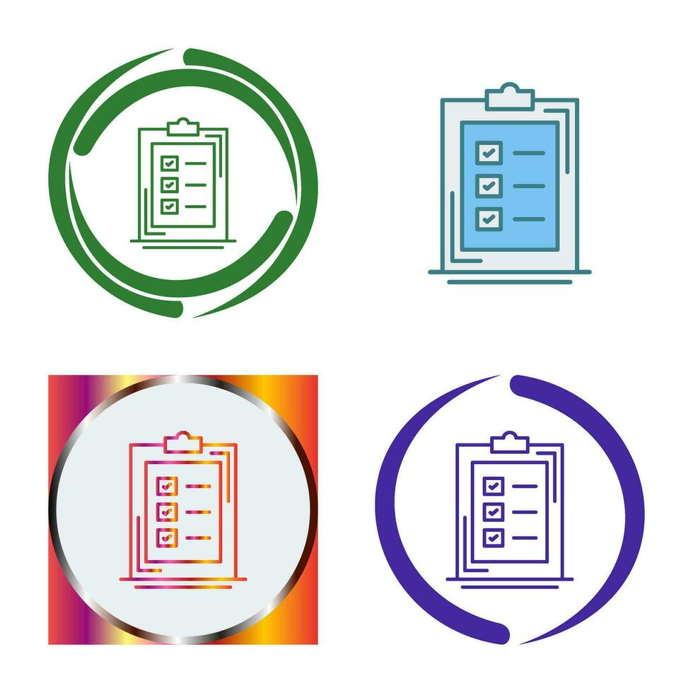 controlelijst vector pictogram