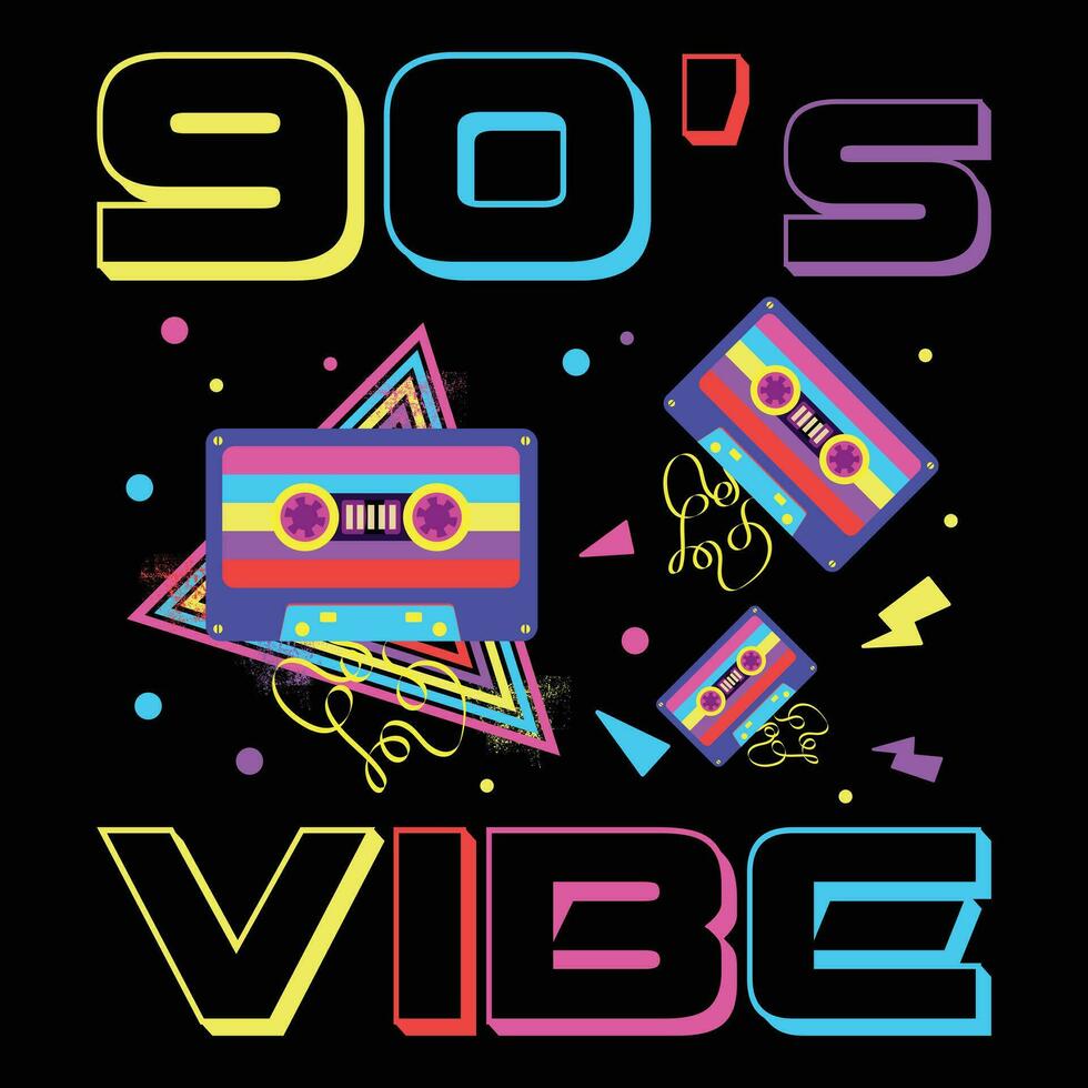 90s uitstraling kostuum 90s partij kleding grappig 90's minnaar geschenk t overhemd vector