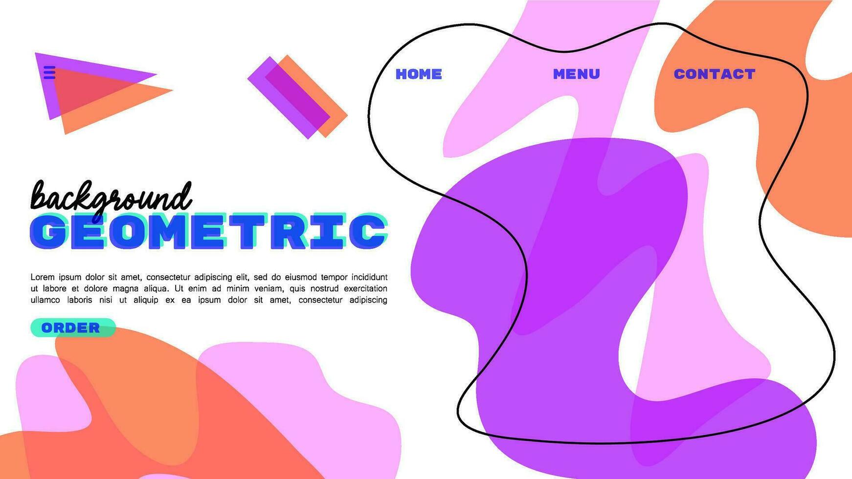 deze is een vector illustratie van een modern en dynamisch stijl, presentatie van een speels kleur ontwerp met een riso effect in een meetkundig abstract achtergrond.