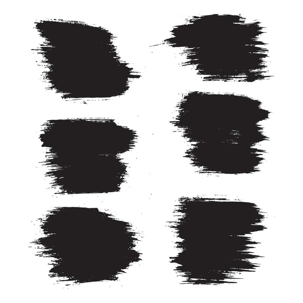 uitstrijkjes hand- getrokken zwart grunge borstel beroerte achtergrond vector