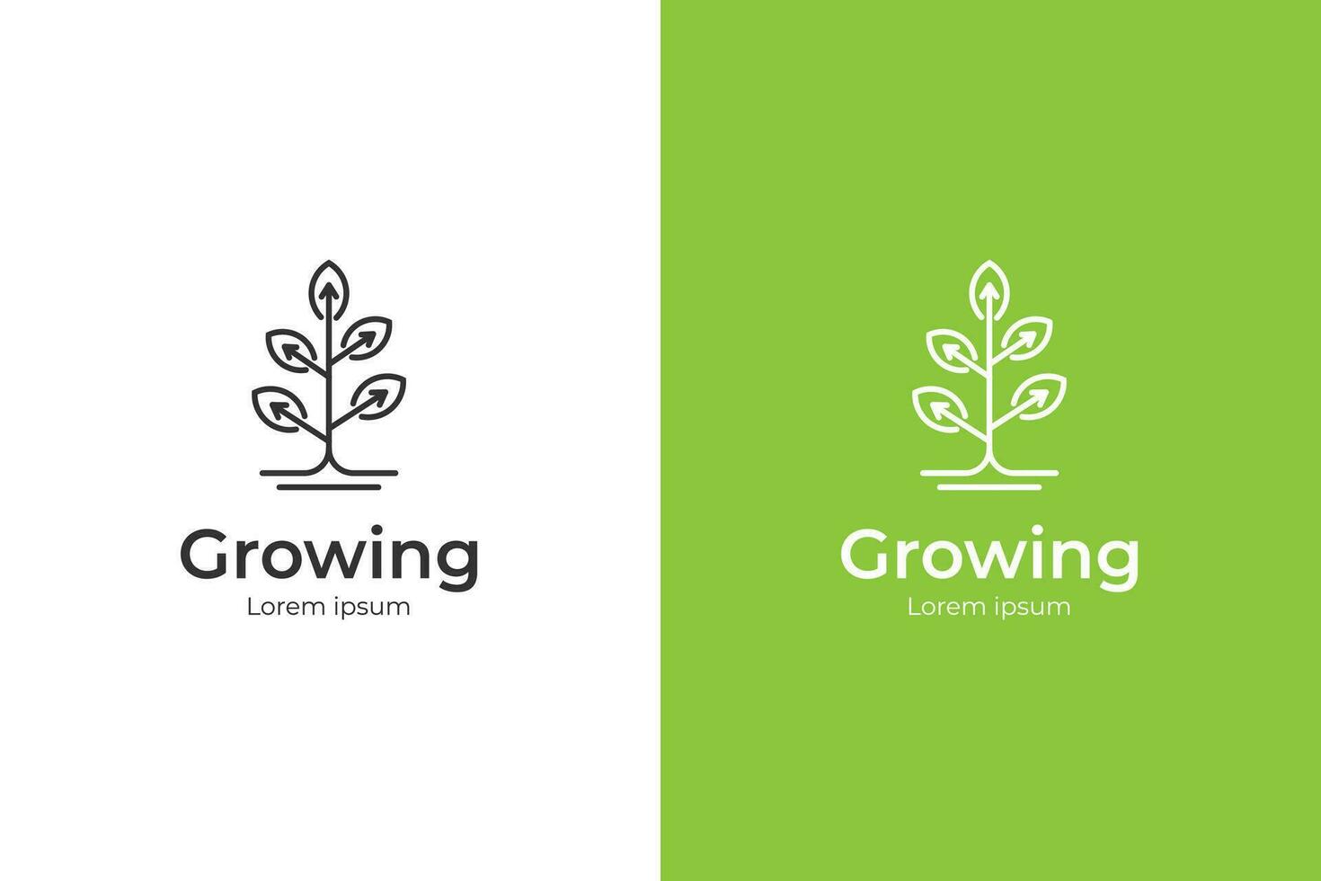 financieel groei omhoog logo icoon ontwerp met blad en pijl gecombineerd voor economie, financiën element symbool vector
