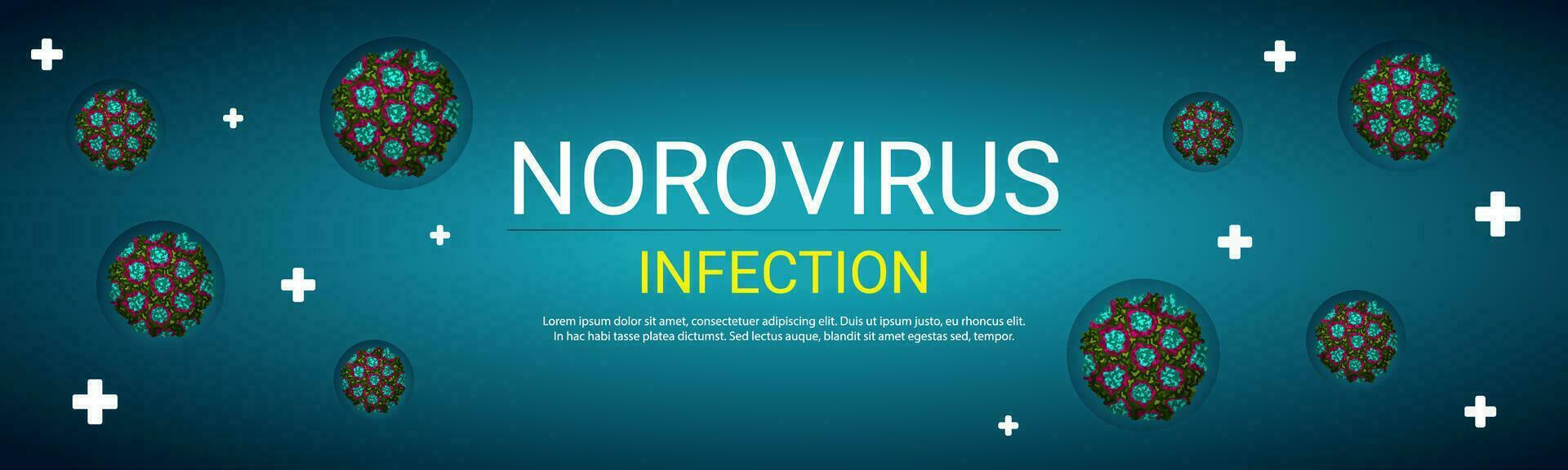 norovirus banier vector illustratie Aan donker achtergrond