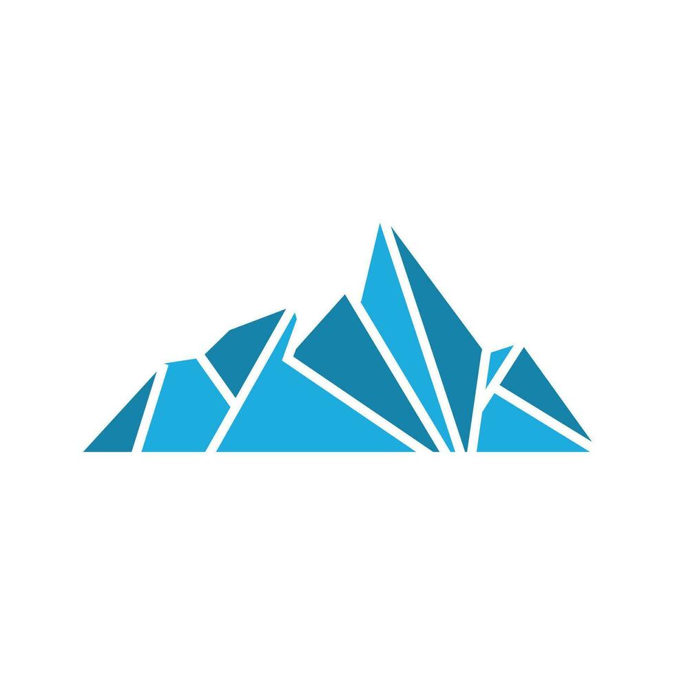 ijsberg logo, antarctica logo ontwerp, gemakkelijk natuur landschap vector illustratie sjabloon