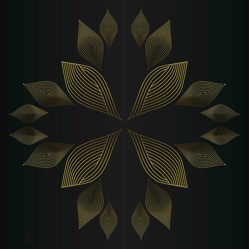 gouden bloem bloemblaadje, luxe goud bloemen decoratie vector