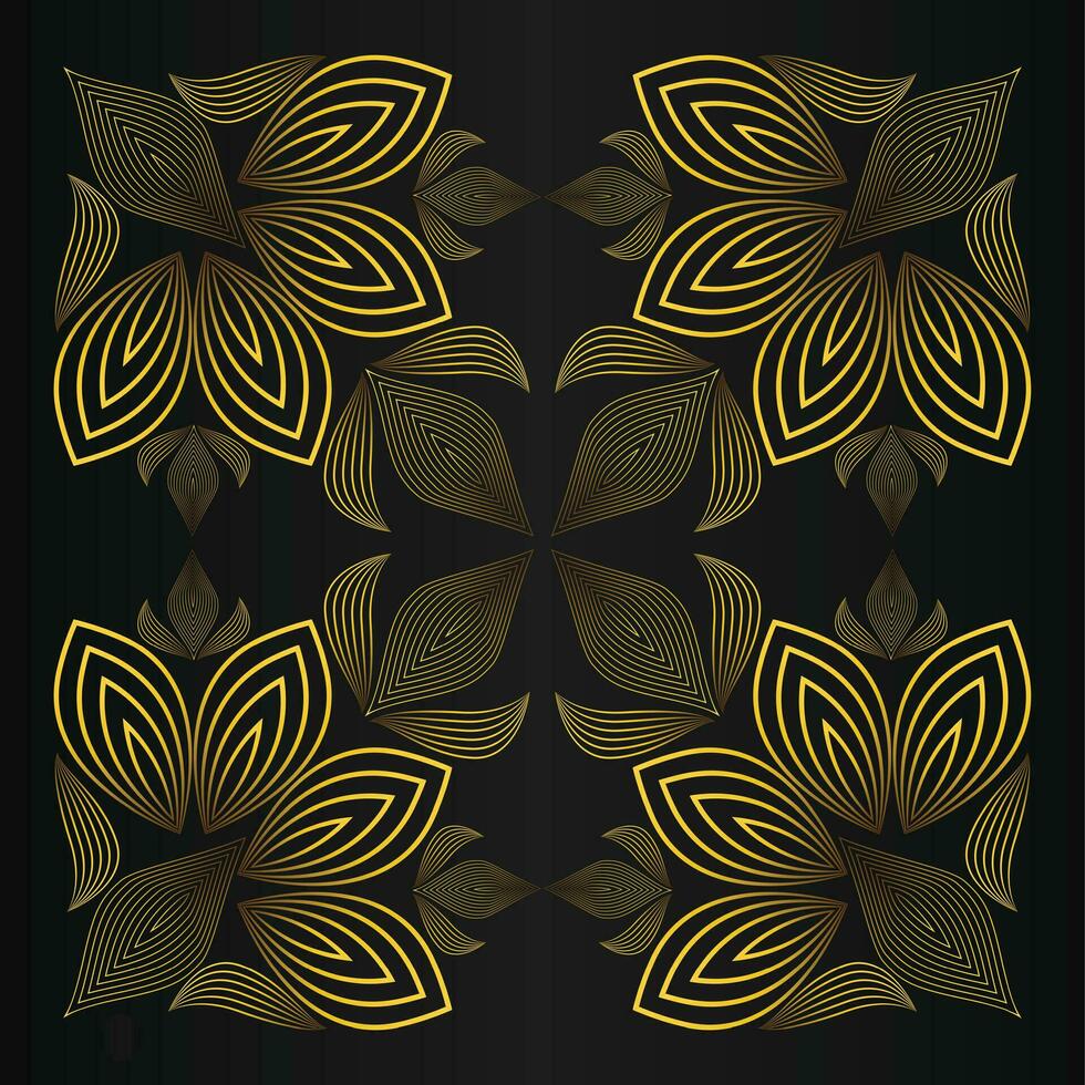 gouden bloem bloemblaadje, luxe goud bloemen decoratie vector