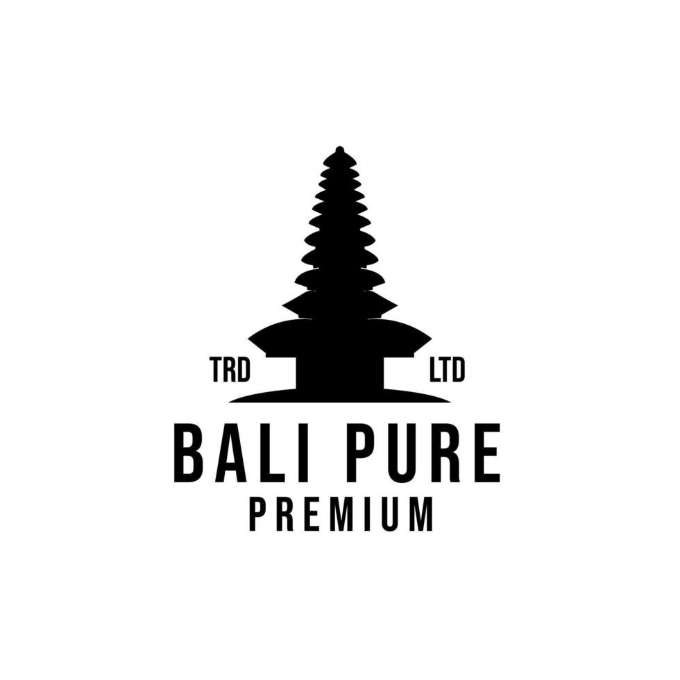 Bali pure tempel religie ontwerp vector