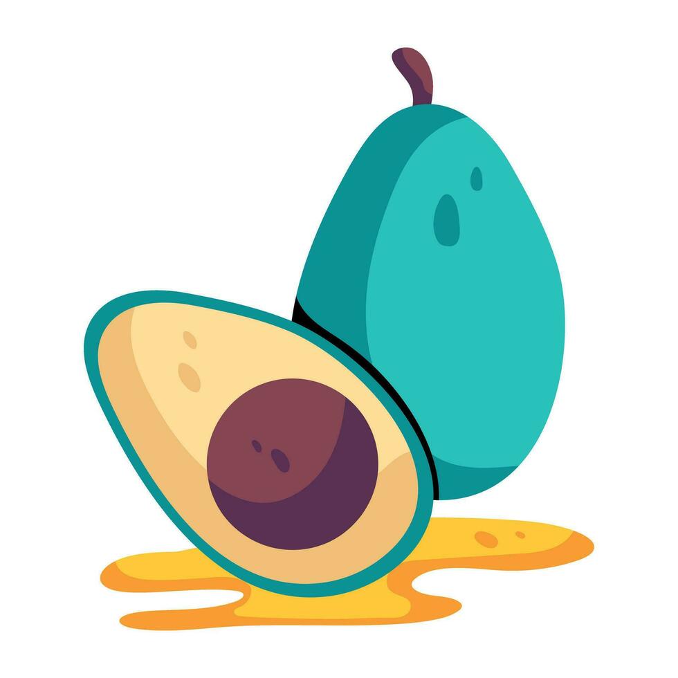 trendy avocado concepten vector