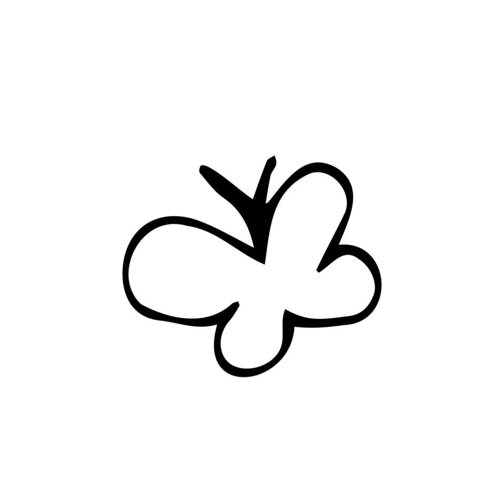 vlinder doorlopend lijn vector illustratie. boter vlieg gemaakt met single bewerkbare pad. modern doorlopend lijn tekening van eenvoud vlinder silhouet voor logo en tatoeëren.