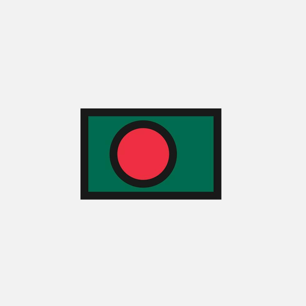 vlag van bangladesh vector