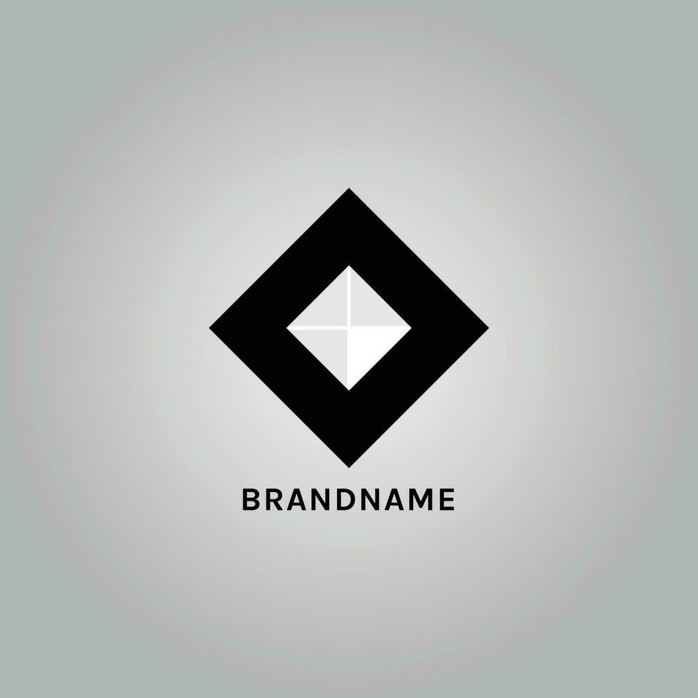 abstract plein meetkundig bedrijf logo concept ontwerp zwart en wit vormen vector