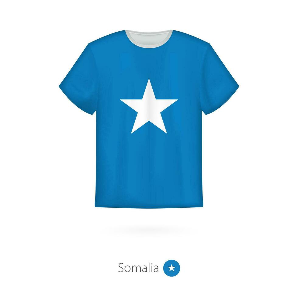 t-shirt ontwerp met vlag van Somalië. vector