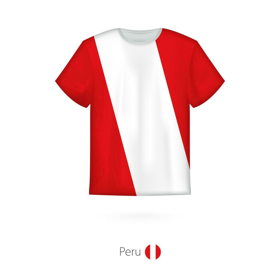 t-shirt ontwerp met vlag van Peru. vector