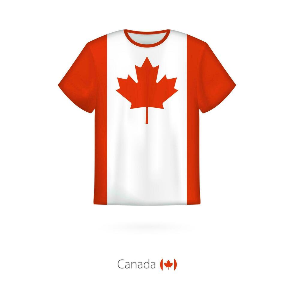 t-shirt ontwerp met vlag van Canada. vector