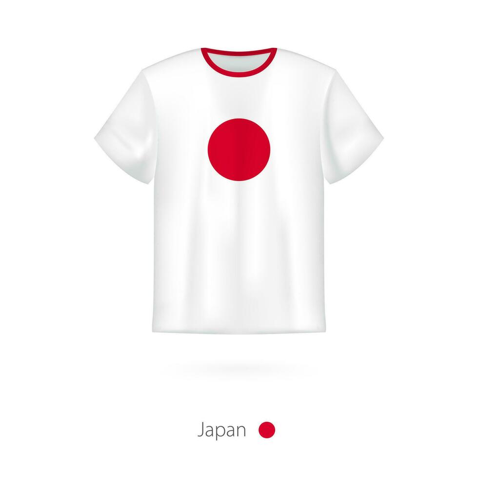 t-shirt ontwerp met vlag van Japan. vector