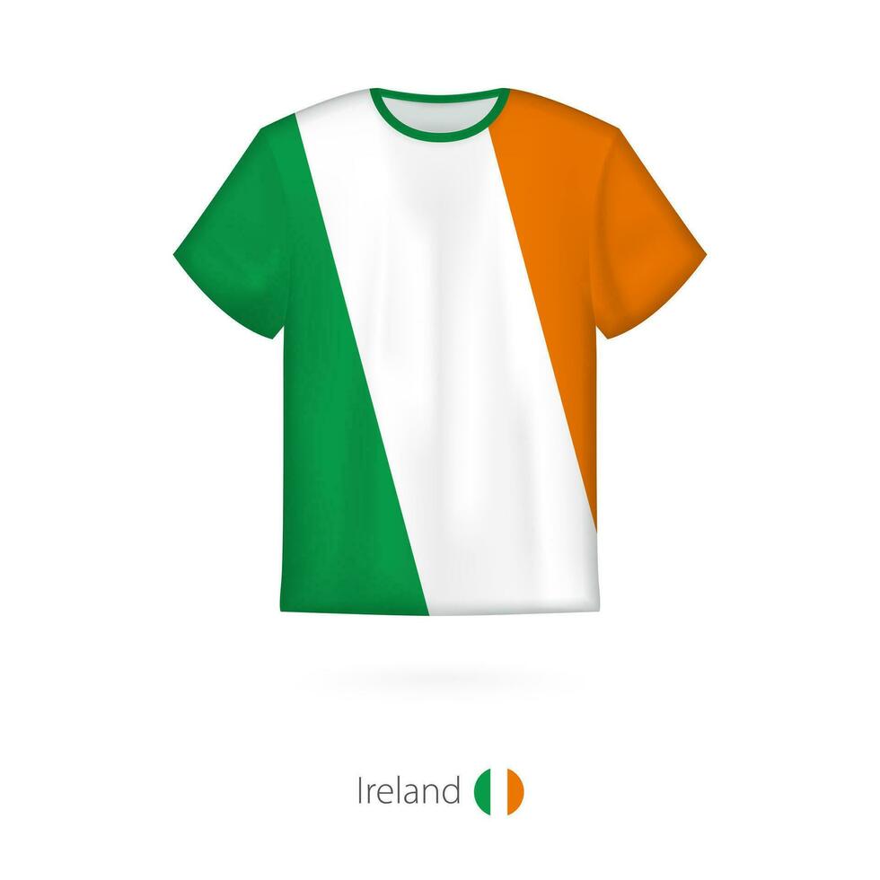 t-shirt ontwerp met vlag van Ierland. vector