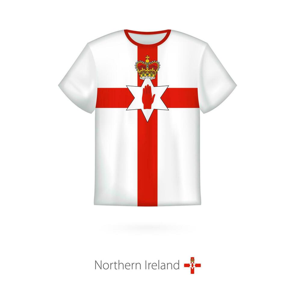 t-shirt ontwerp met vlag van noordelijk Ierland. vector