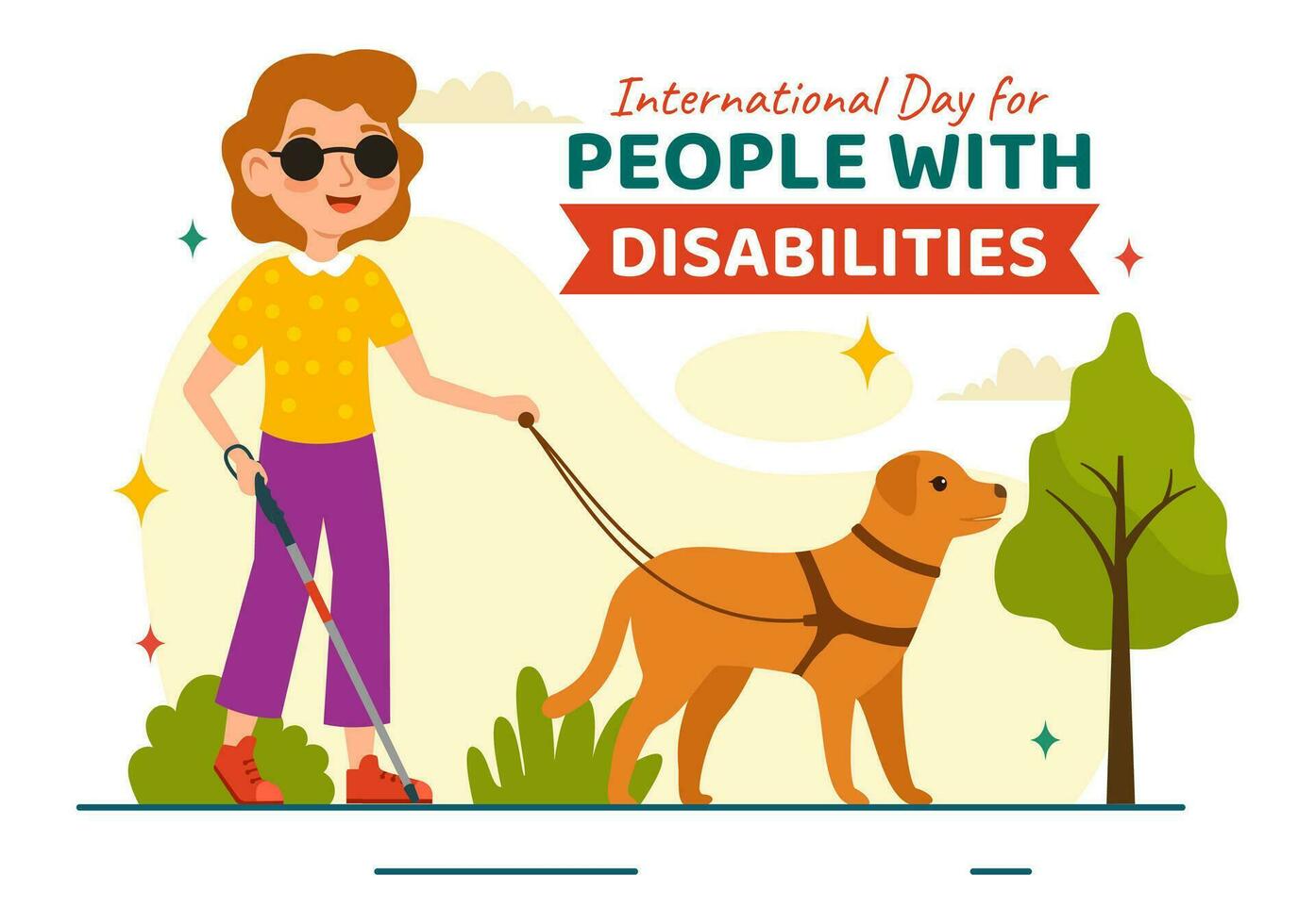 Internationale dag voor mensen met onbekwaamheid vector ontwerp illustratie Aan 3 december naar verhogen bewustzijn van de situatie van gehandicapt personen