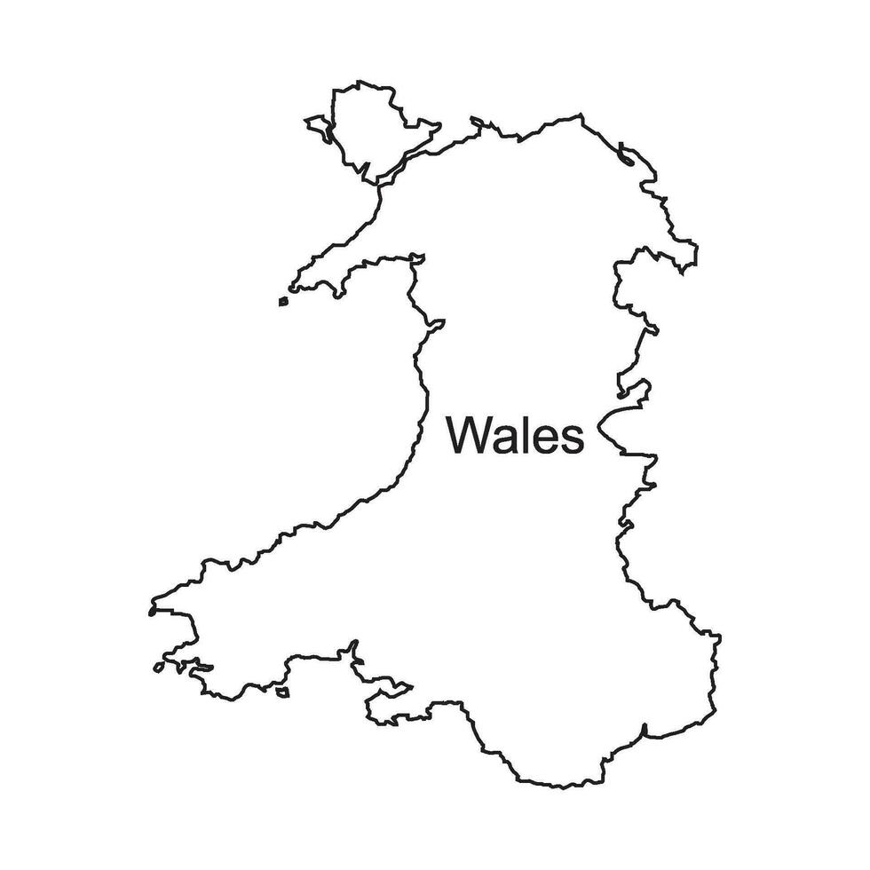 Wales kaart icoon vector