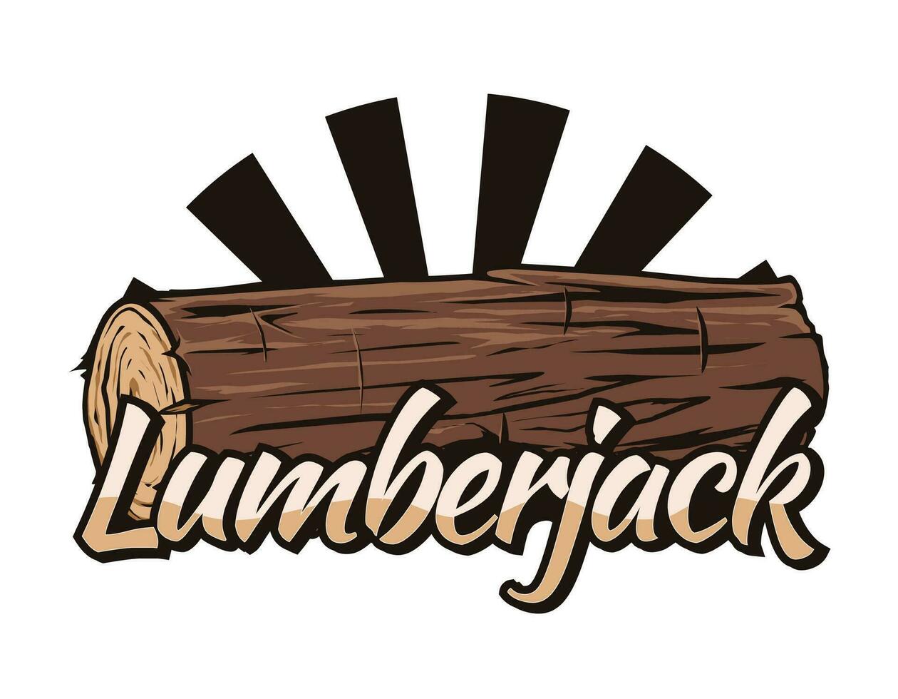 houthakker logo sjabloon met log tekening vector