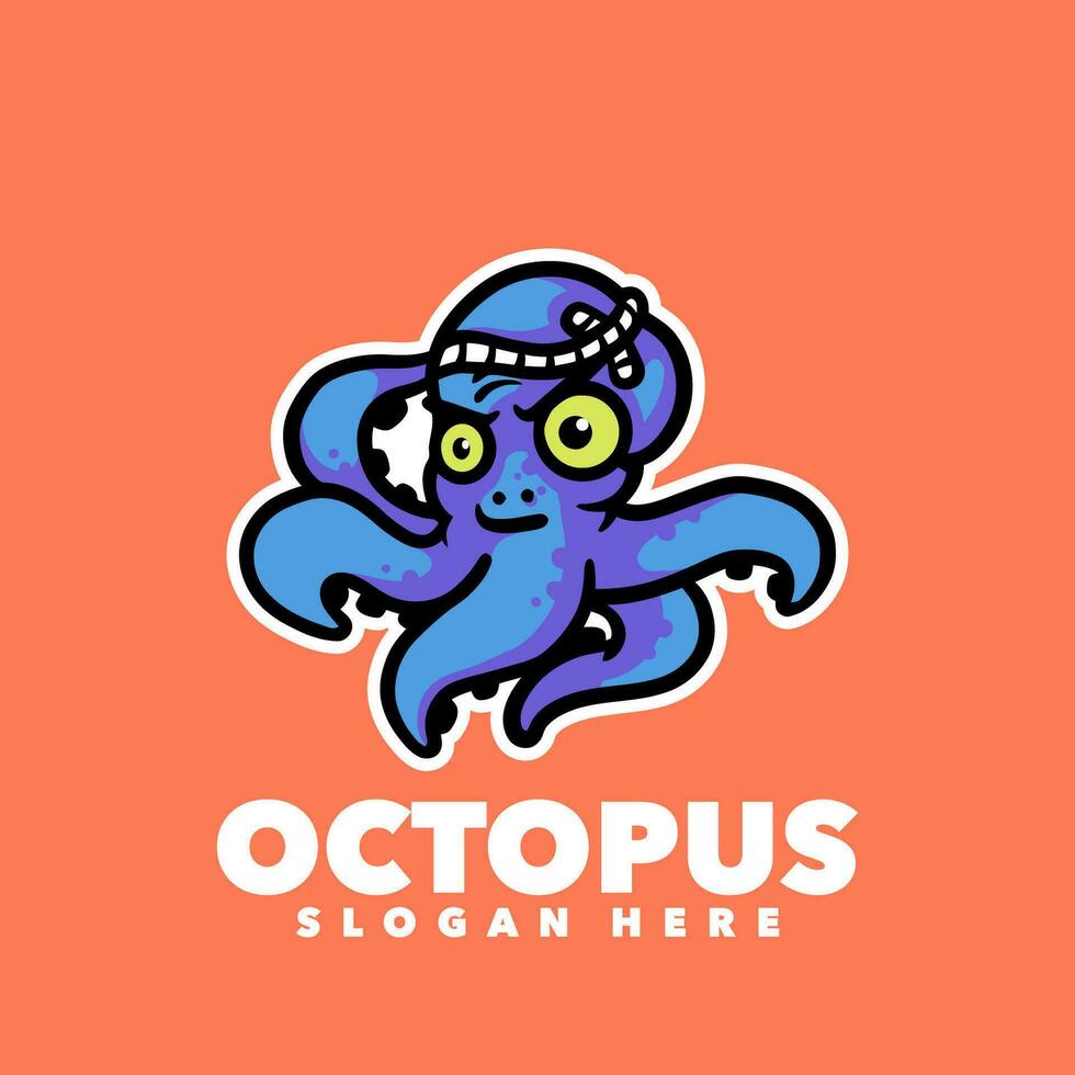 octopus mascotte ontwerp vector