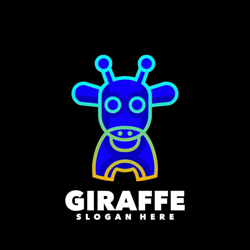 giraffe helling kleurrijk vector