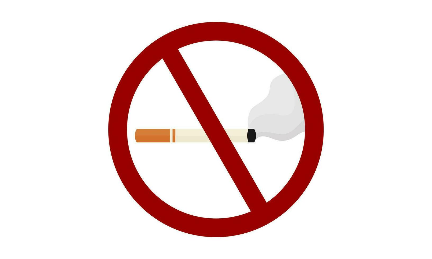 Nee roken waarschuwing teken2 vector