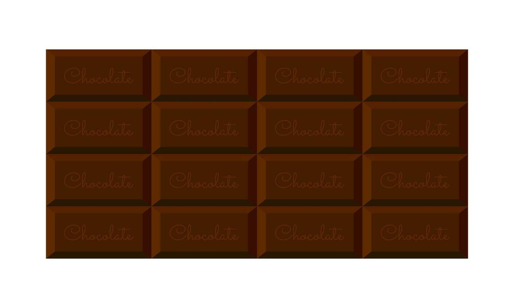 chocola bar met inscriptie. geïsoleerd, wit achtergrond. vector