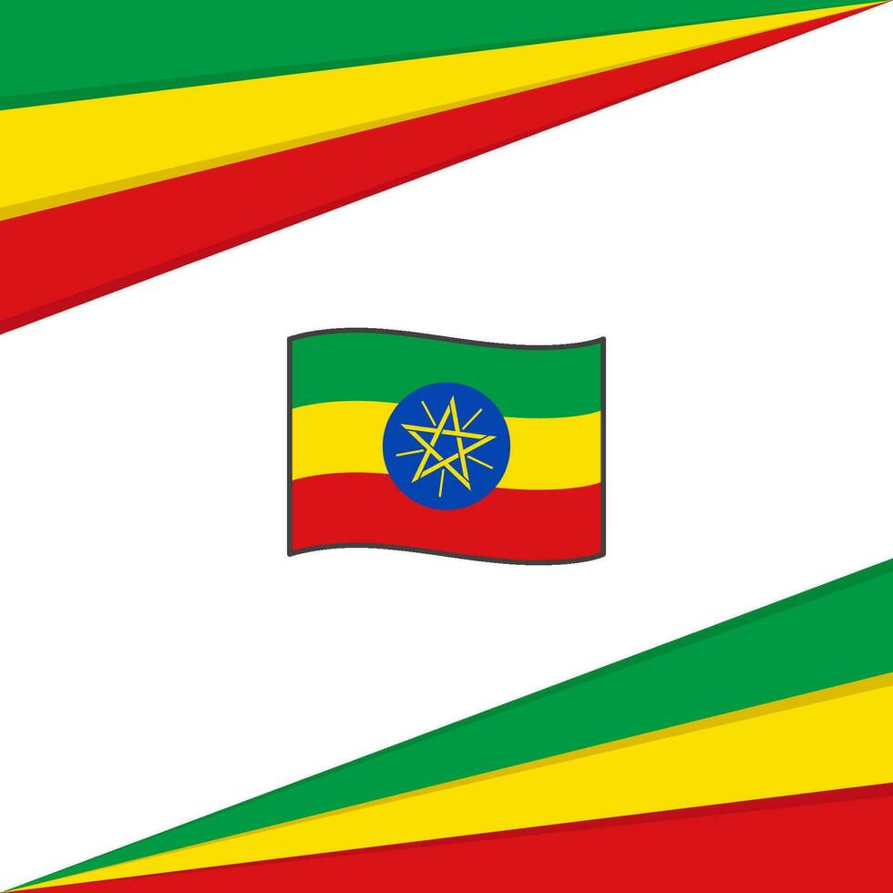 Ethiopië vlag abstract achtergrond ontwerp sjabloon. Ethiopië onafhankelijkheid dag banier sociaal media na. Ethiopië ontwerp vector