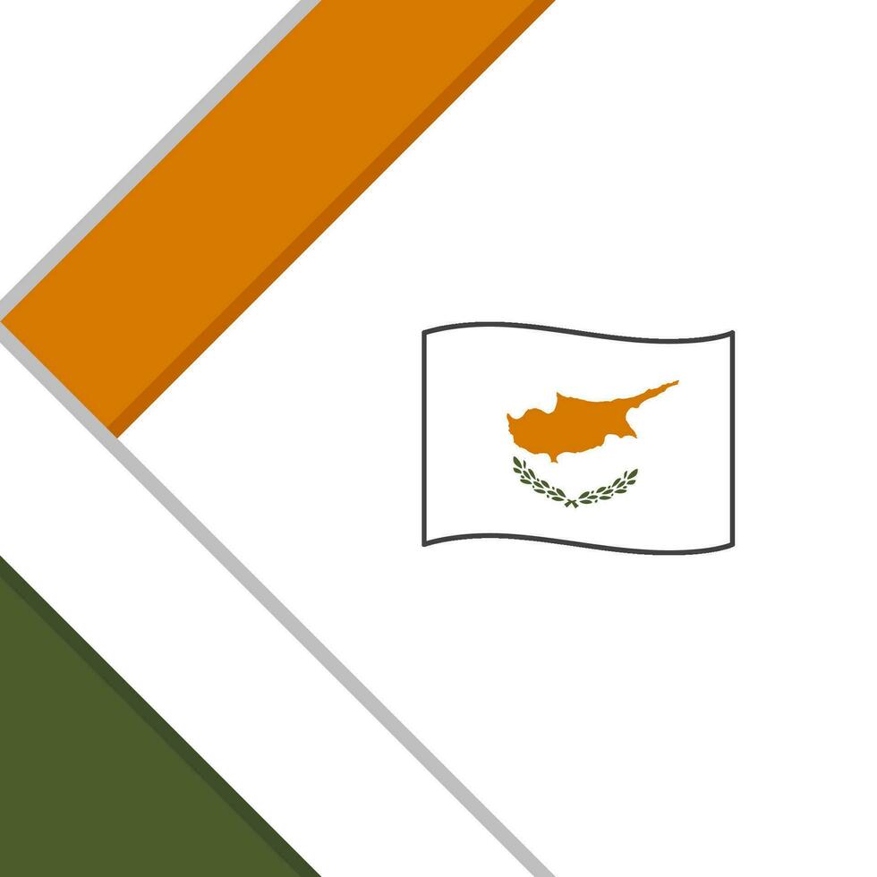 Cyprus vlag abstract achtergrond ontwerp sjabloon. Cyprus onafhankelijkheid dag banier sociaal media na. Cyprus illustratie vector