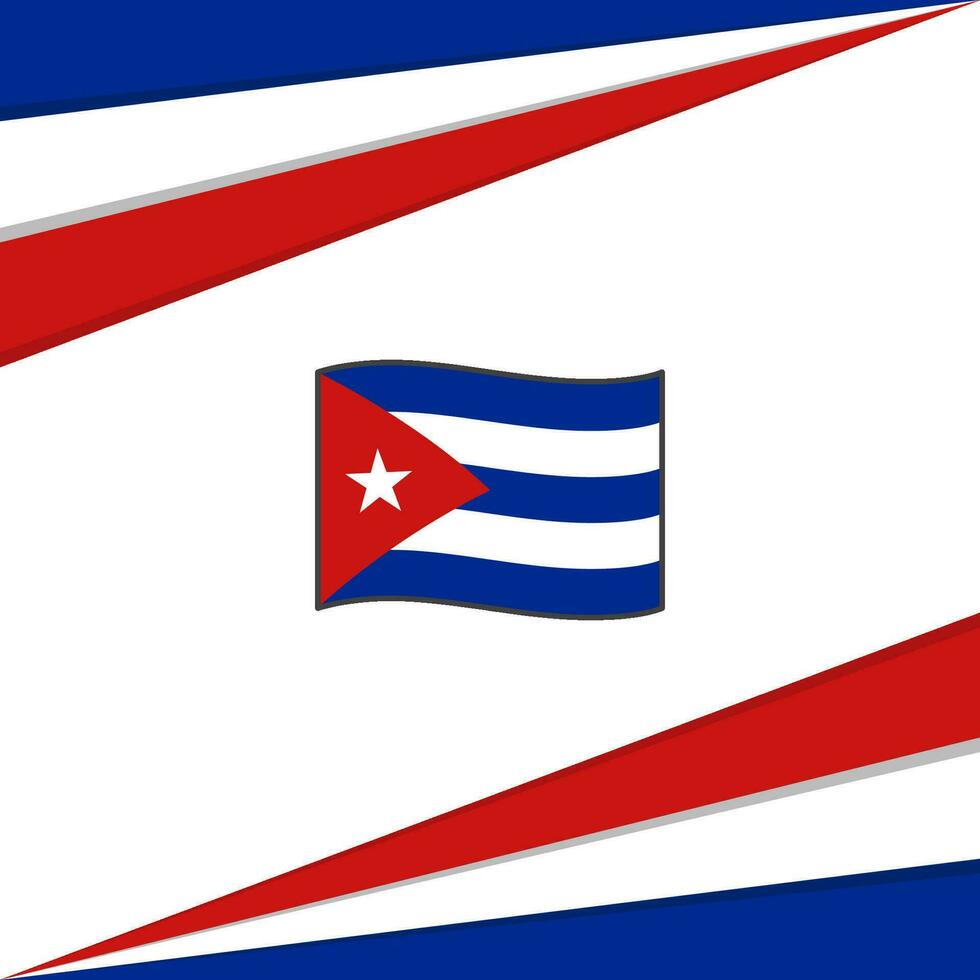 Cuba vlag abstract achtergrond ontwerp sjabloon. Cuba onafhankelijkheid dag banier sociaal media na. Cuba ontwerp vector