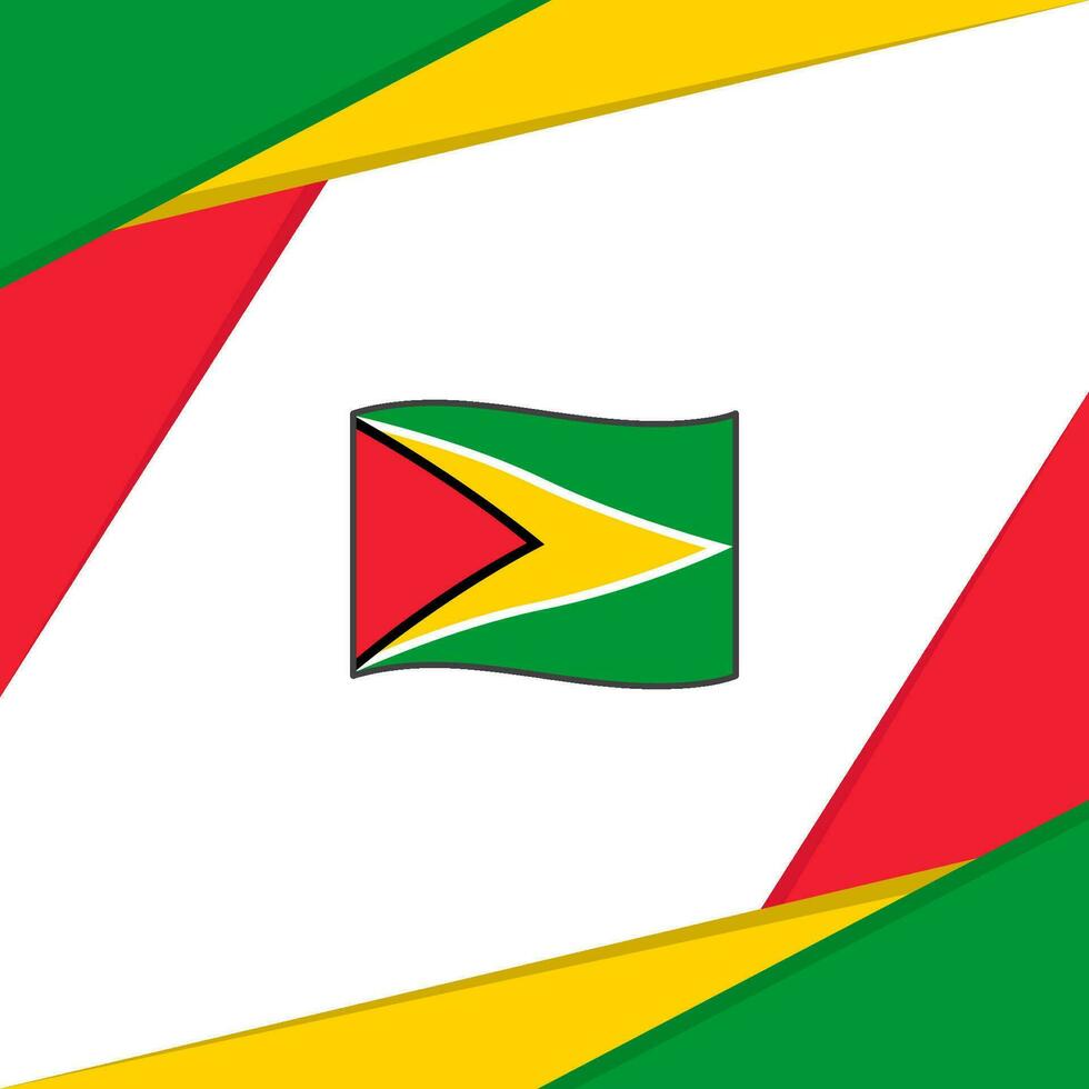 Guyana vlag abstract achtergrond ontwerp sjabloon. Guyana onafhankelijkheid dag banier sociaal media na. Guyana vector