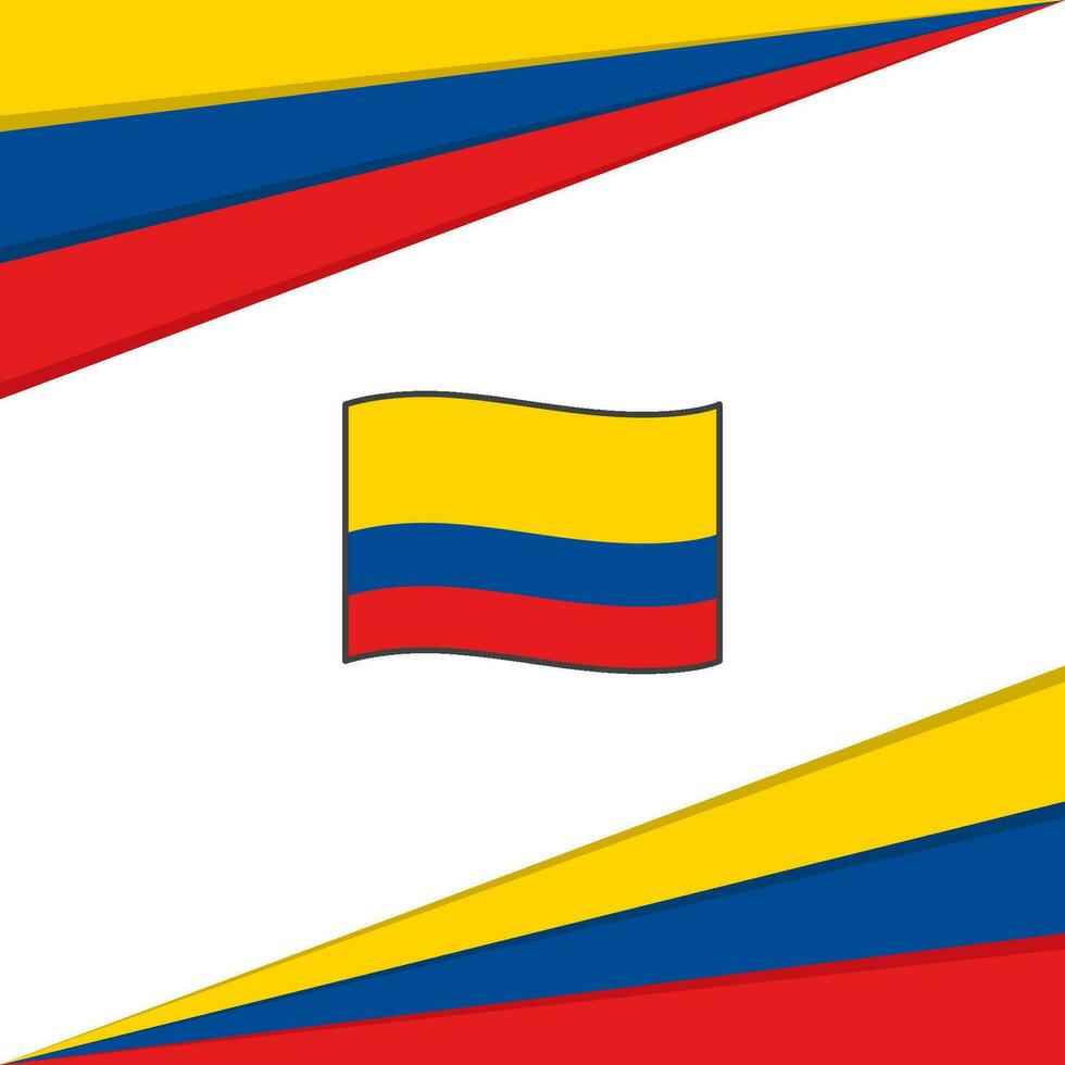 Colombia vlag abstract achtergrond ontwerp sjabloon. Colombia onafhankelijkheid dag banier sociaal media na. Colombia ontwerp vector