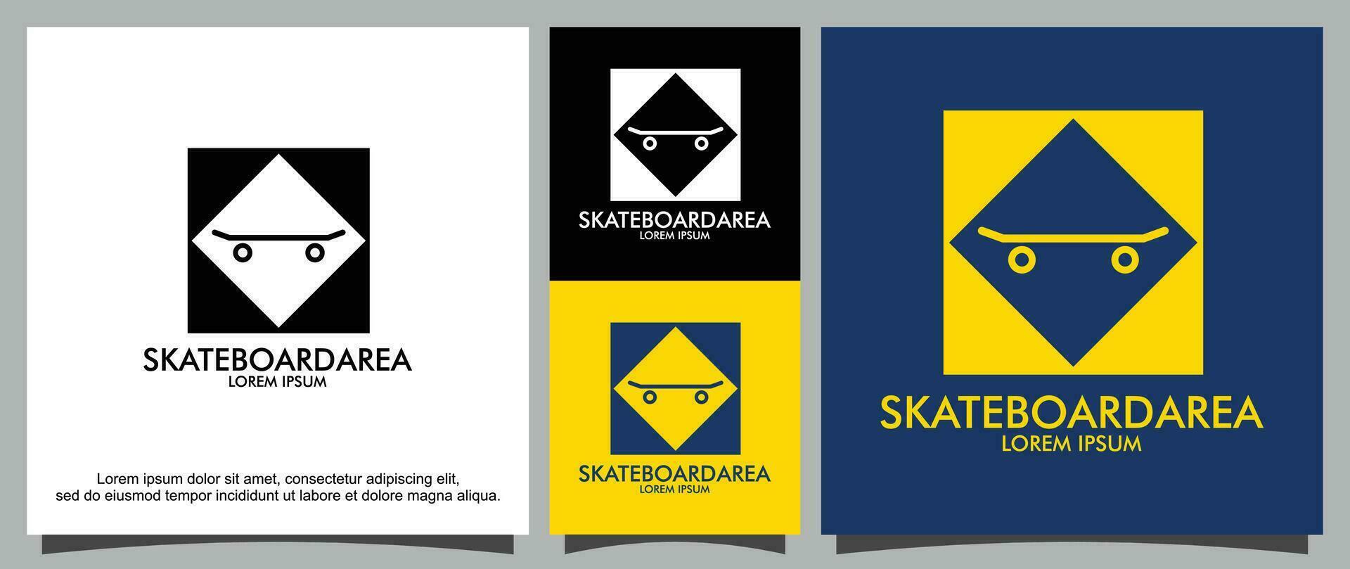 skateboard logo sjabloon vector