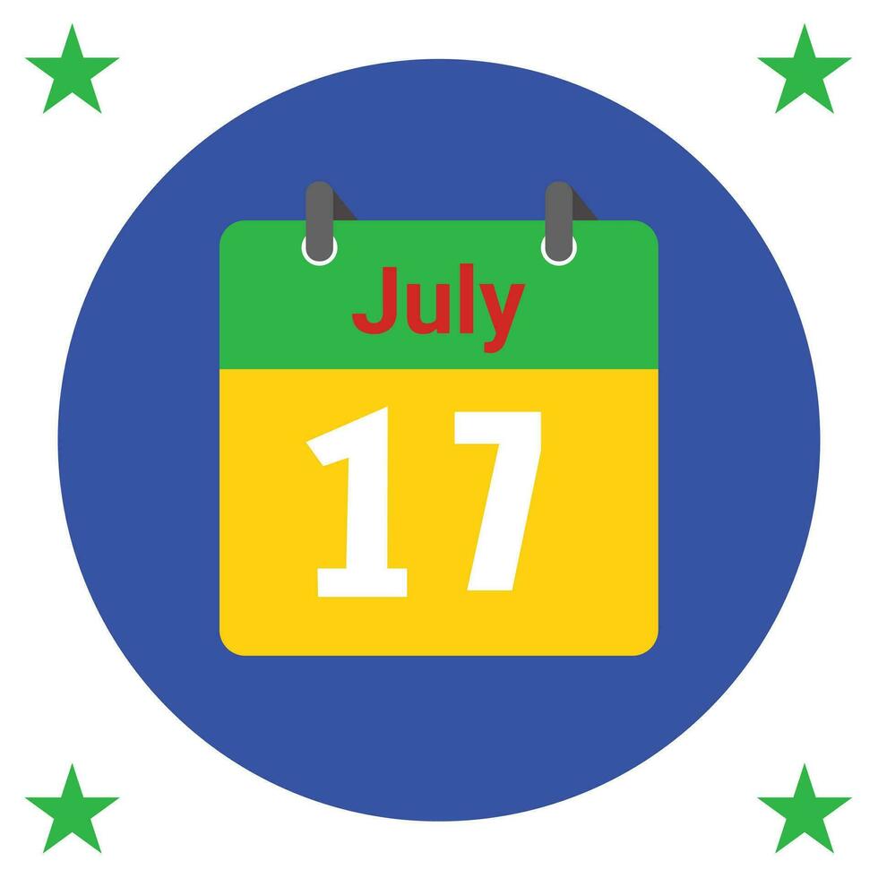 juli dagelijks kalender icoon vector