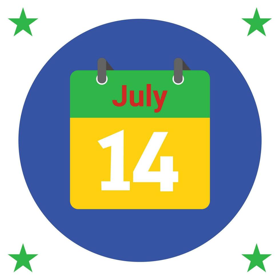 juli dagelijks kalender icoon vector