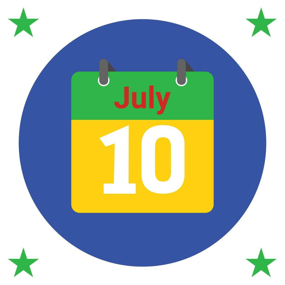 juli dagelijks kalender icoon vector