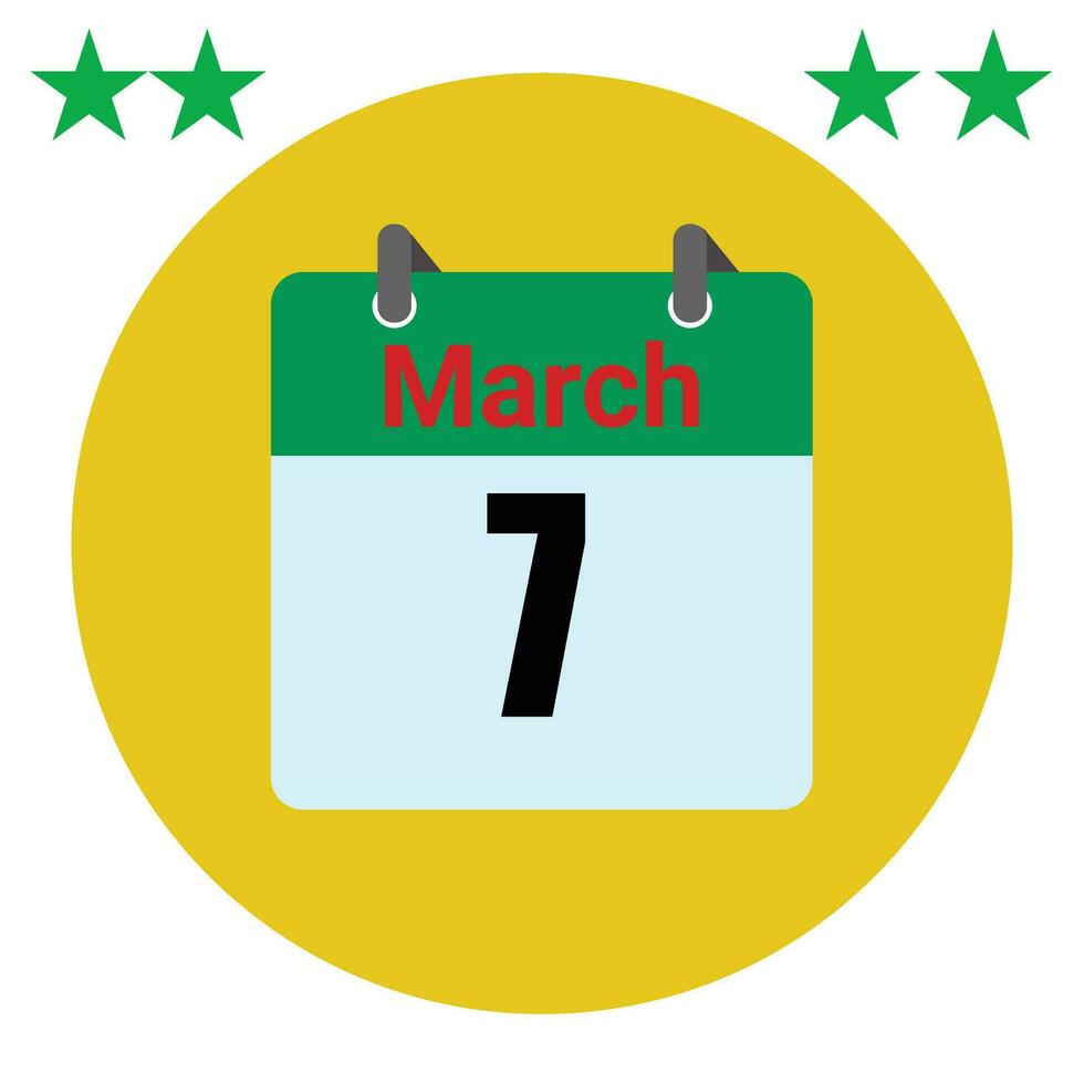 maart dagelijks kalender icoon vector