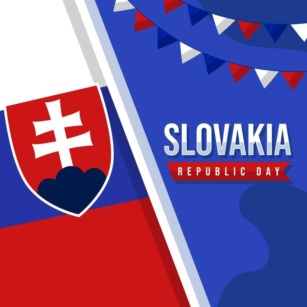 Slowakije republiek dag illustratie vector achtergrond. vector eps 10