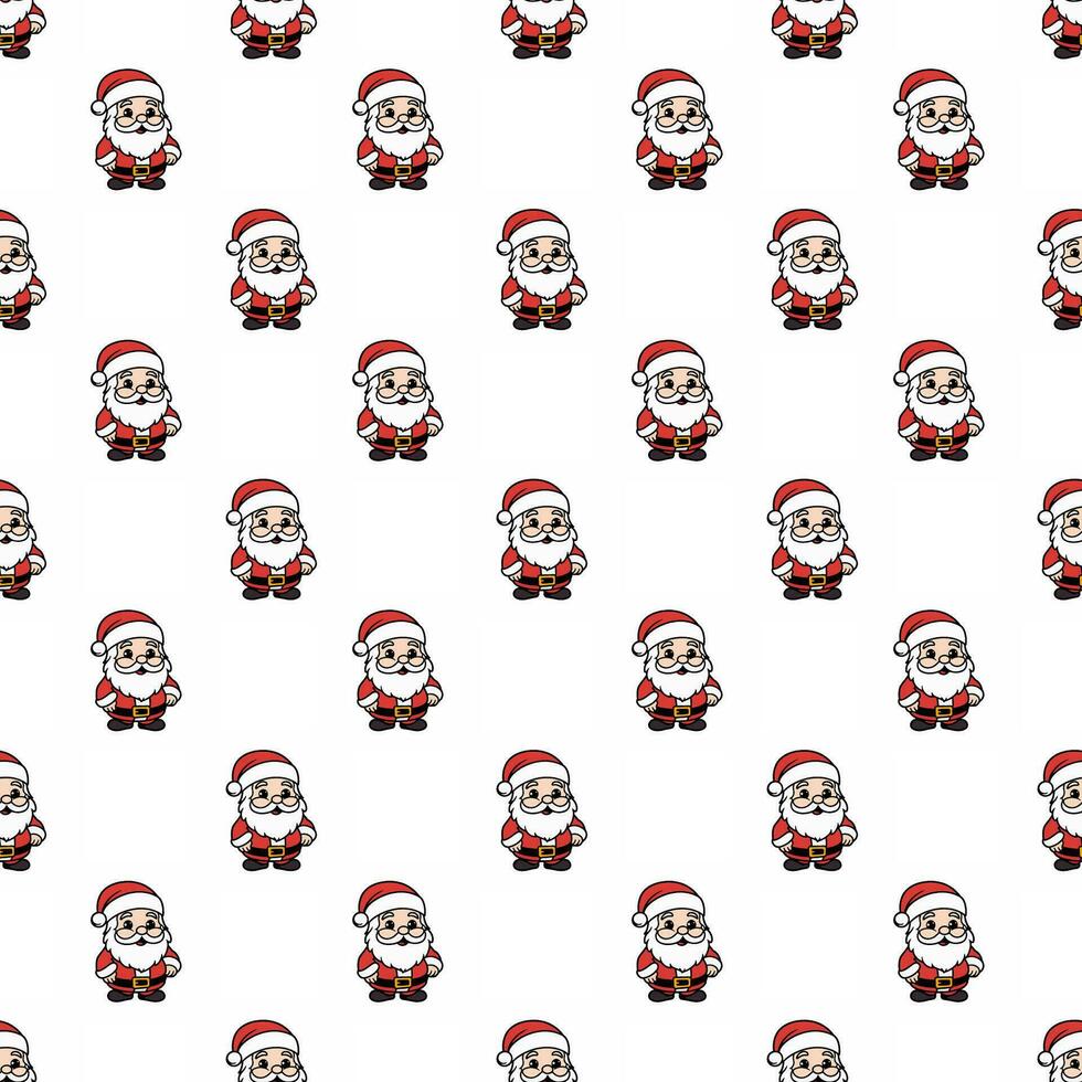 mooi naadloos de kerstman claus patroon ontwerp voor decoreren, achtergrond, kleding stof, behang en enz. vector