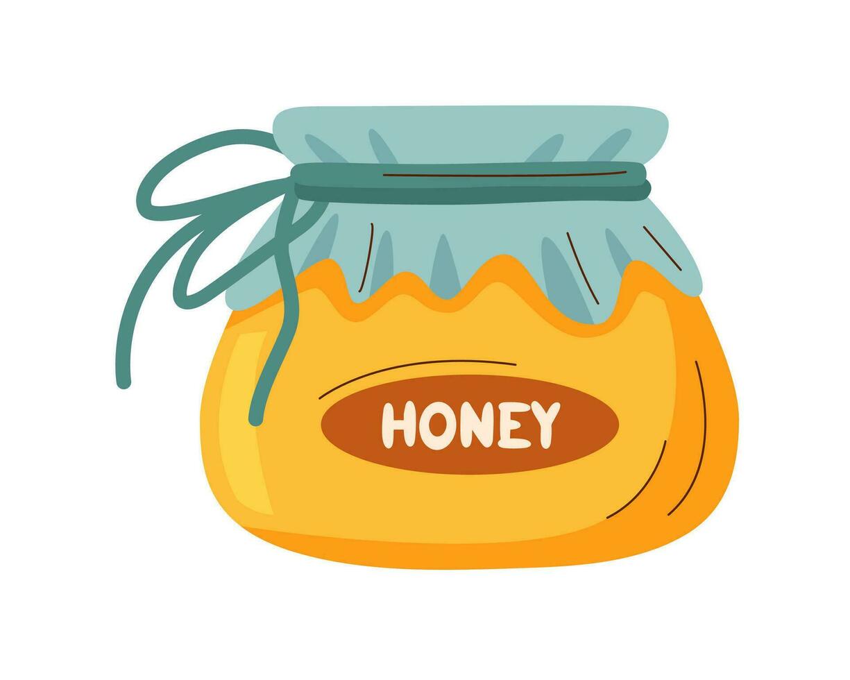 honing pot Aan wit vector