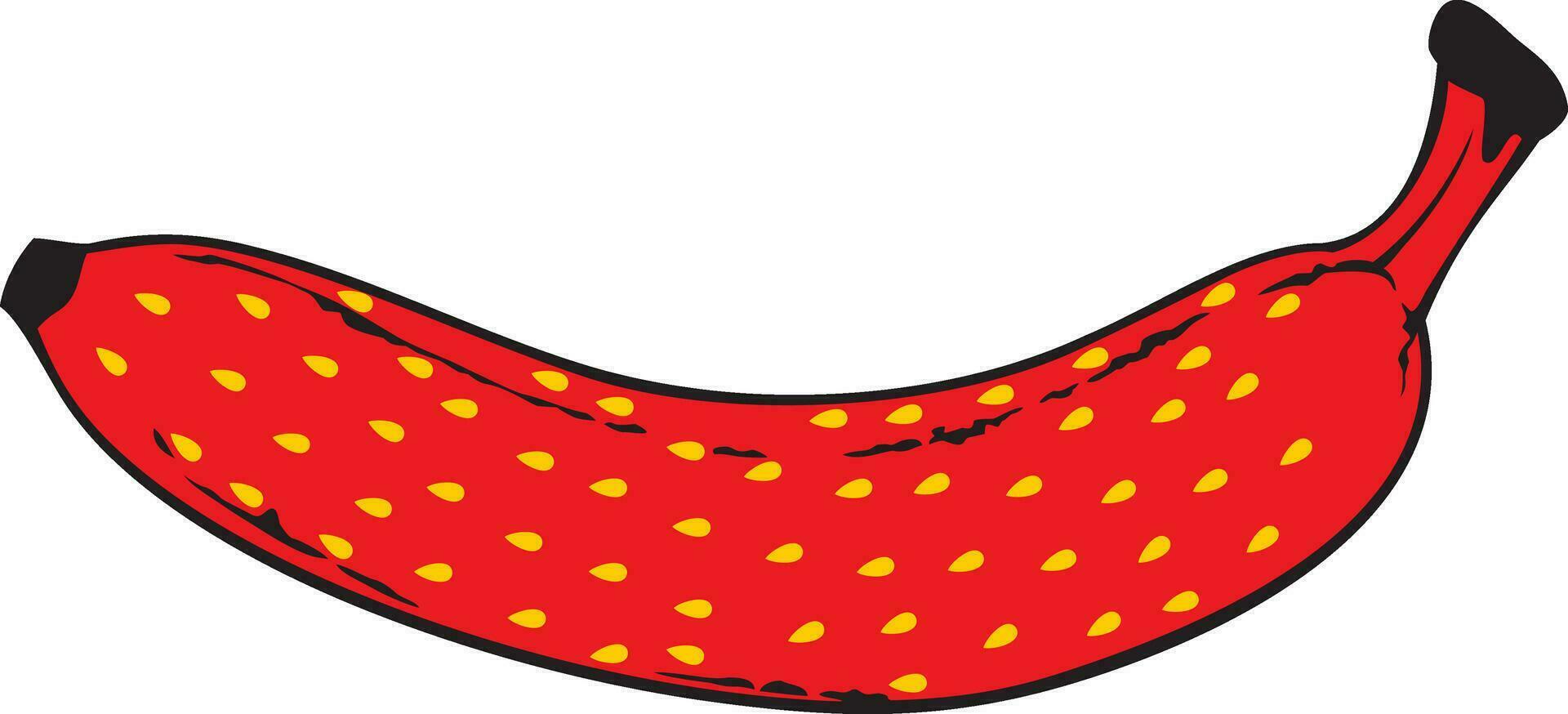 banaan aardbei kleur. vector illustratie.
