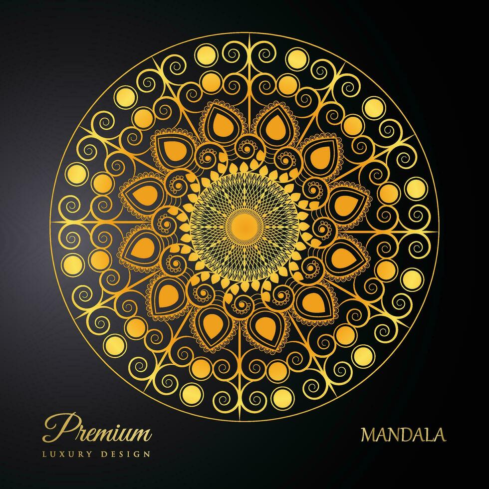 premie luxe mandala ontwerp, mandala ontwerp, luxe mandala achtergrond vector