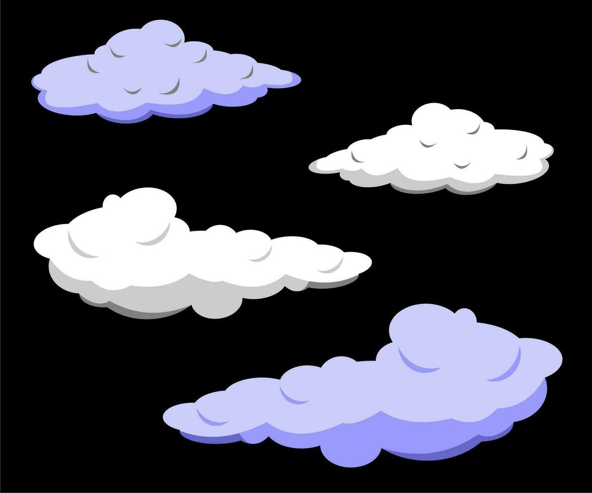 set van wolk vectorillustratie vector