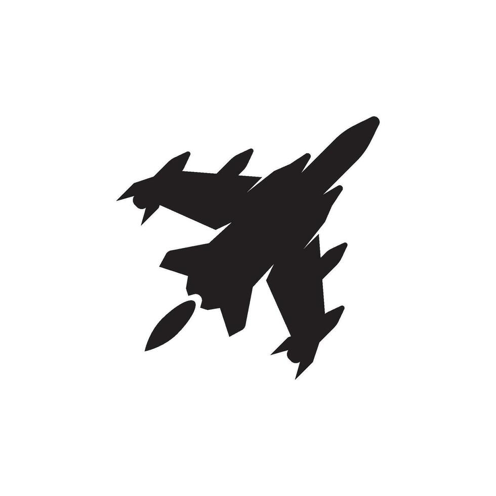 vechter Jet icoon vector illustratie logo ontwerp