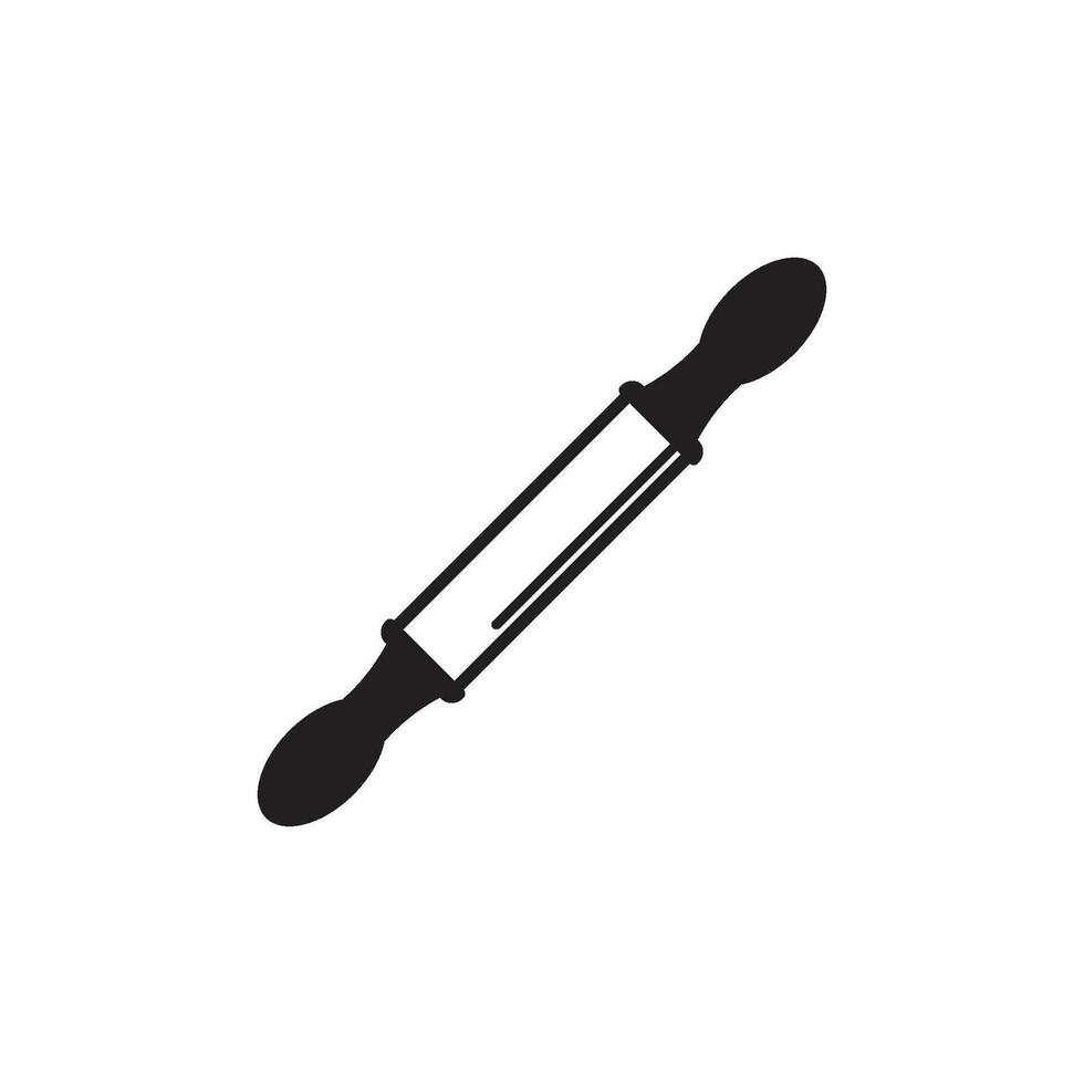 rollend pin icoon logo vector ontwerp sjabloon illustratie