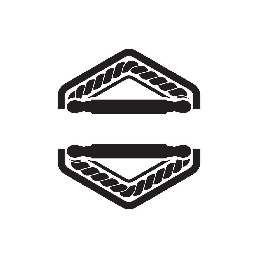 rollend pin icoon logo vector ontwerp sjabloon illustratie