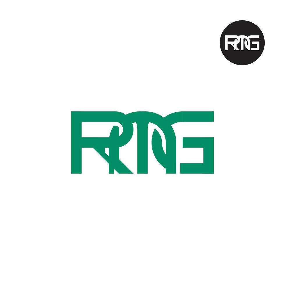 brief rmg monogram logo ontwerp vector