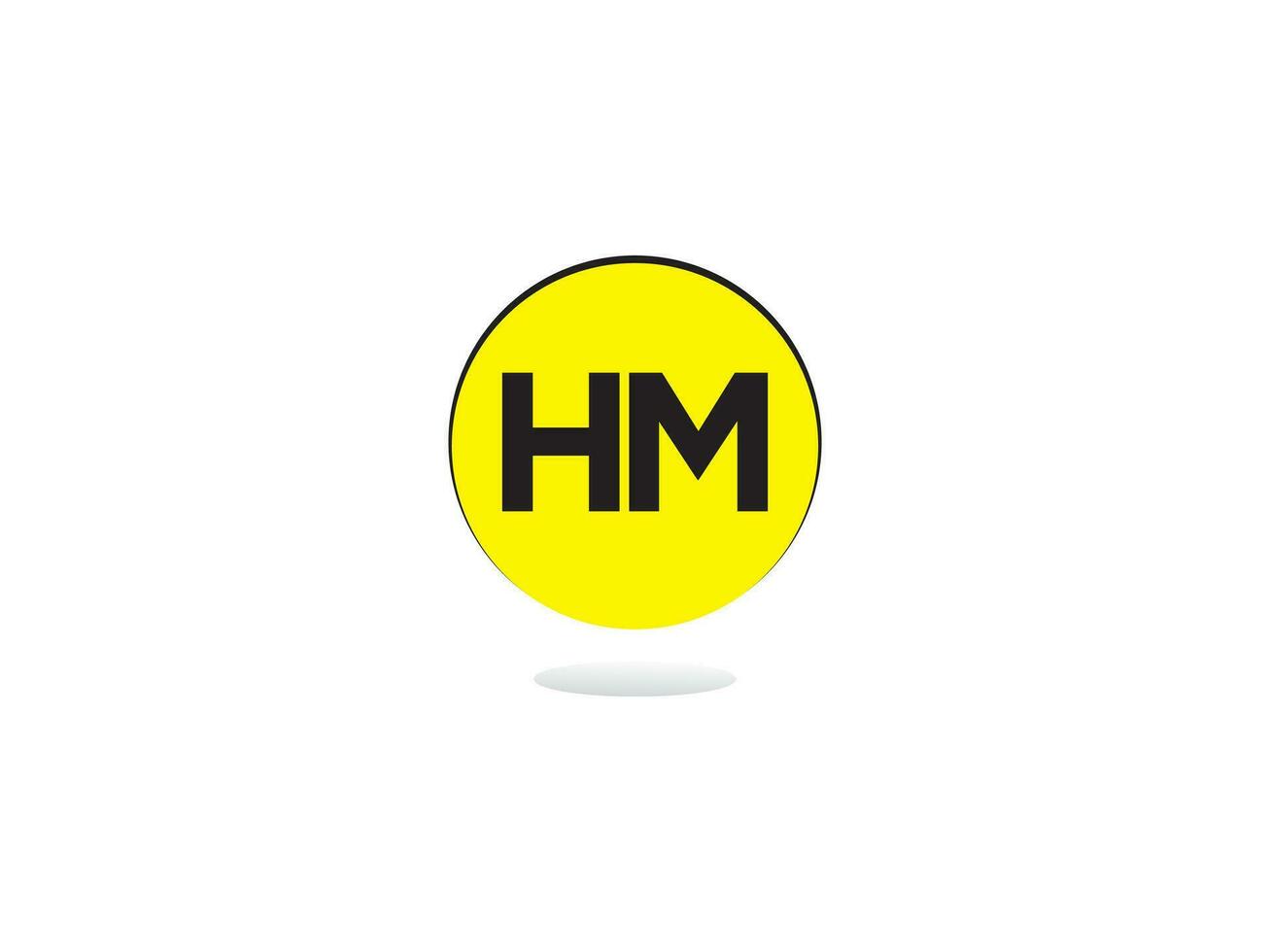 typografie hm logo, creatief hm brief logo sjabloon vector