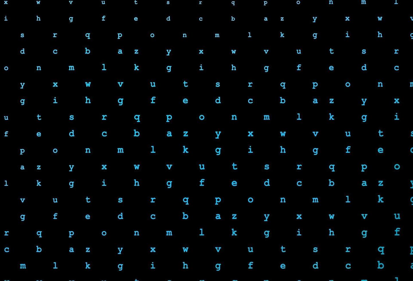donkerblauwe vectorlay-out met Latijns alfabet. vector